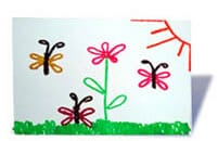 postcards with your kids' artwork