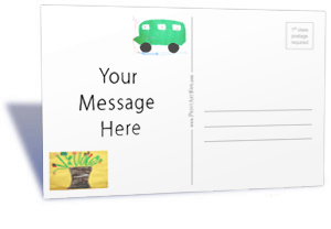 Custom designed postcards